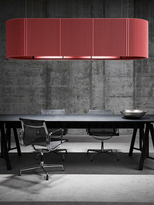 Soluzione acustica AKUPET con illuminazione a LED integrata – soluzione fonoassorbente e luce ambientale per interni moderni | Akuproject Italia