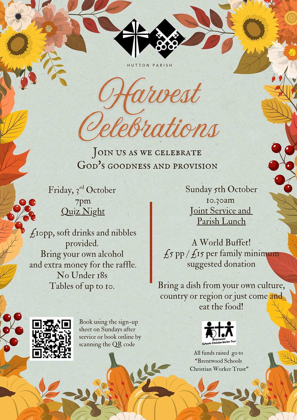 Sunday 05th October – Harvest Festival 