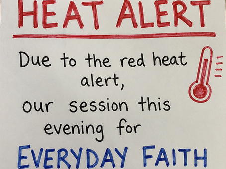 Wednesday 24th June - No Everyday Faith session