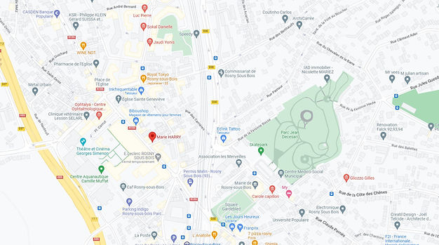 Carte de Rosny-sous-bois pour aider à la localisation