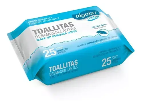 TOALLITAS DESMAQUILLANTE ALGABO x25 Unid