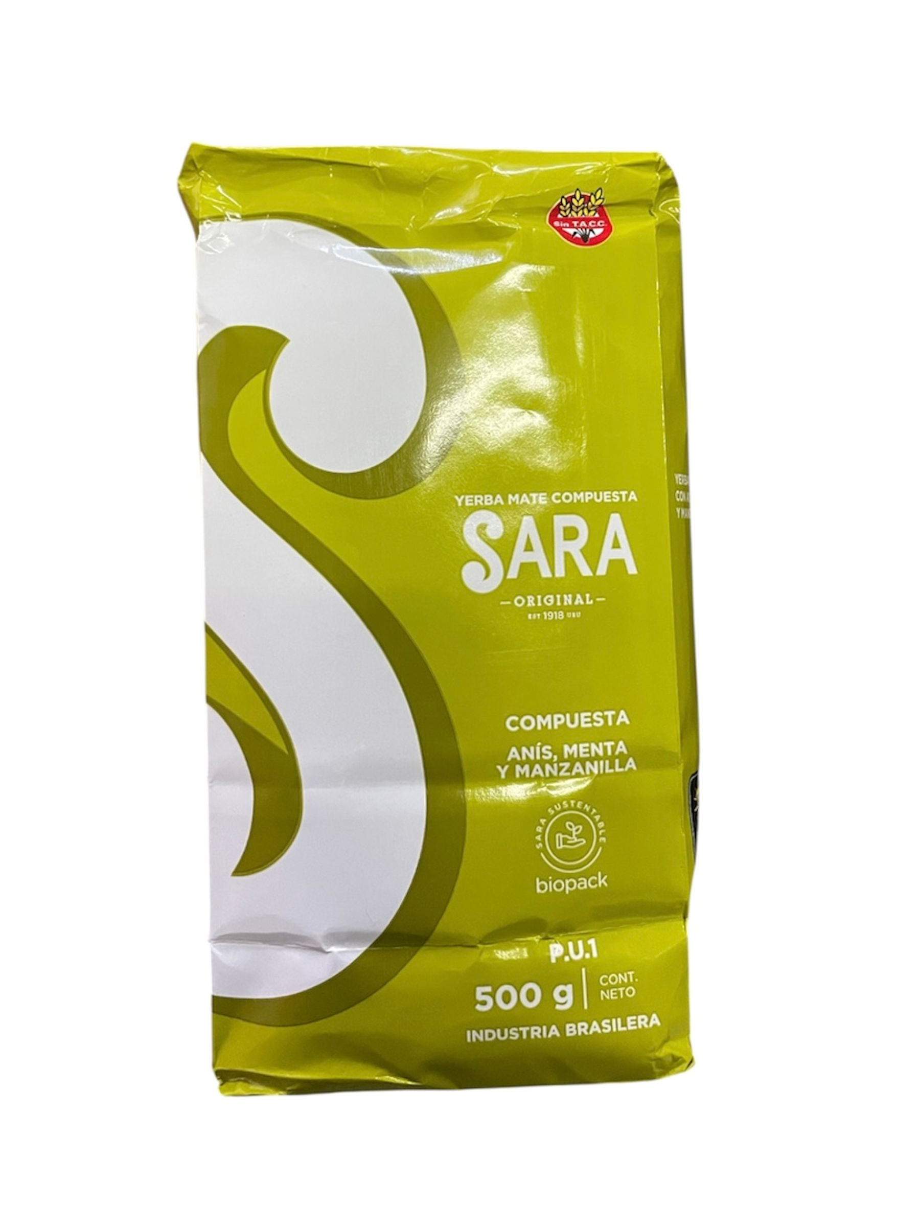 YERBA SARA ANÍS-MANZANILLA-MENTA 500 GR.