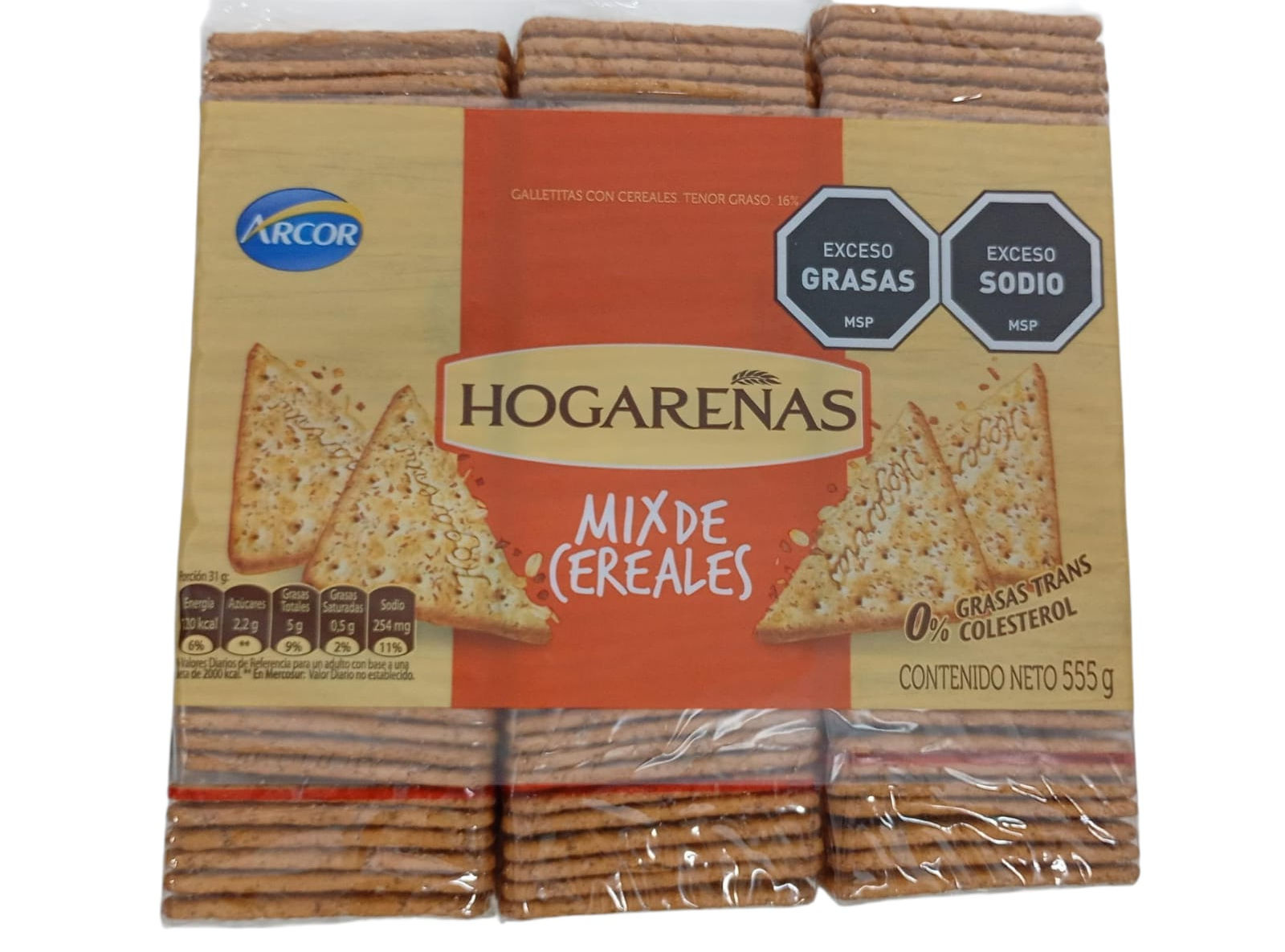GALLETAS HOGAREÑAS MIX CEREALES PACK X3 534G