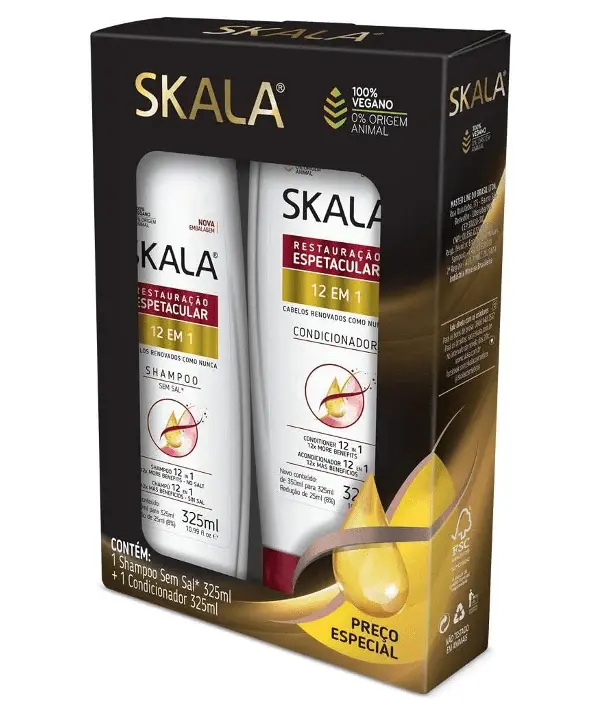 PACK ESPECIAL SKALA SHAMPOO 325 ml + ACOND. 325 ml.  x3Pa$187.90 x6Pa$179.90