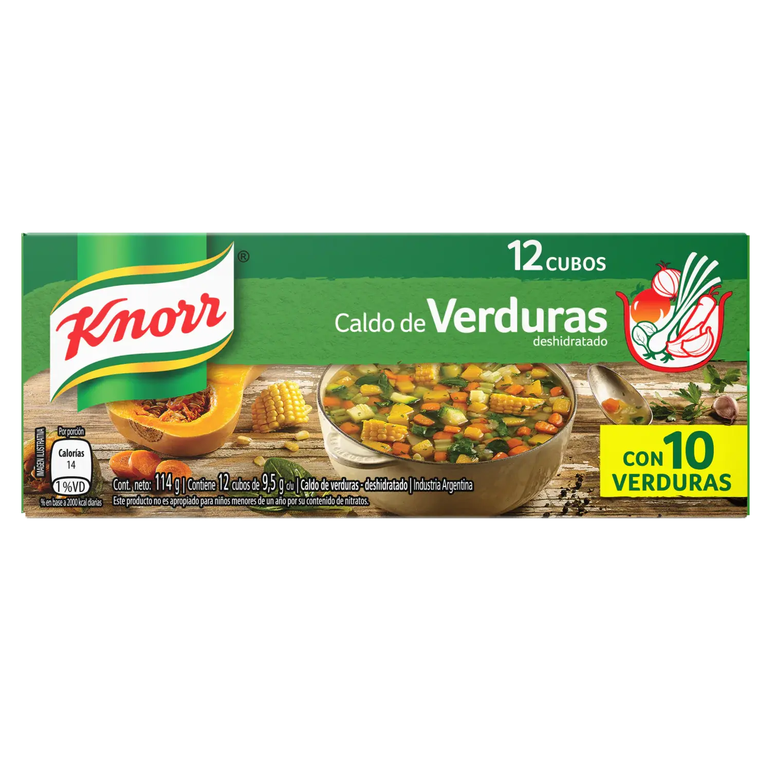 CALDO KNORR VERDURA x12 Unid.