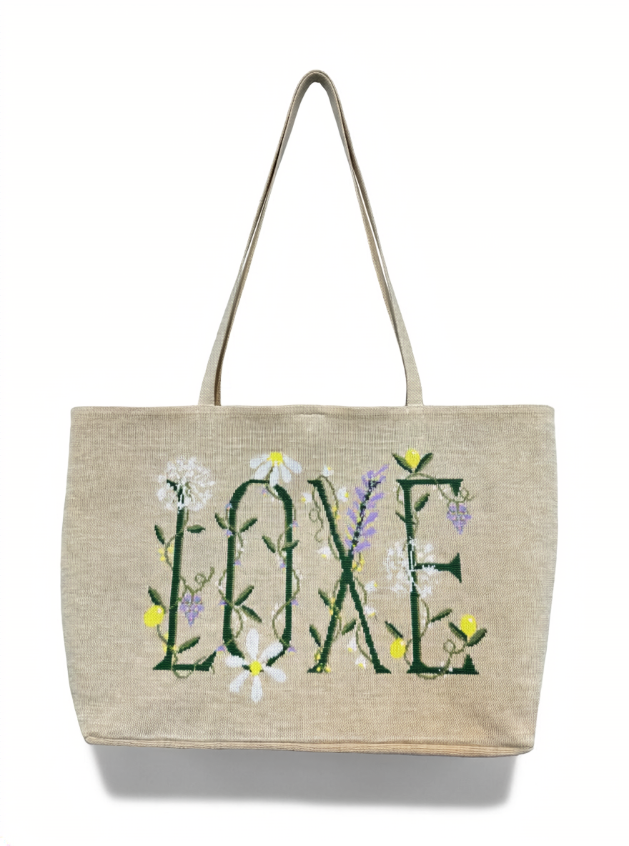 Beige Bloom Carryall