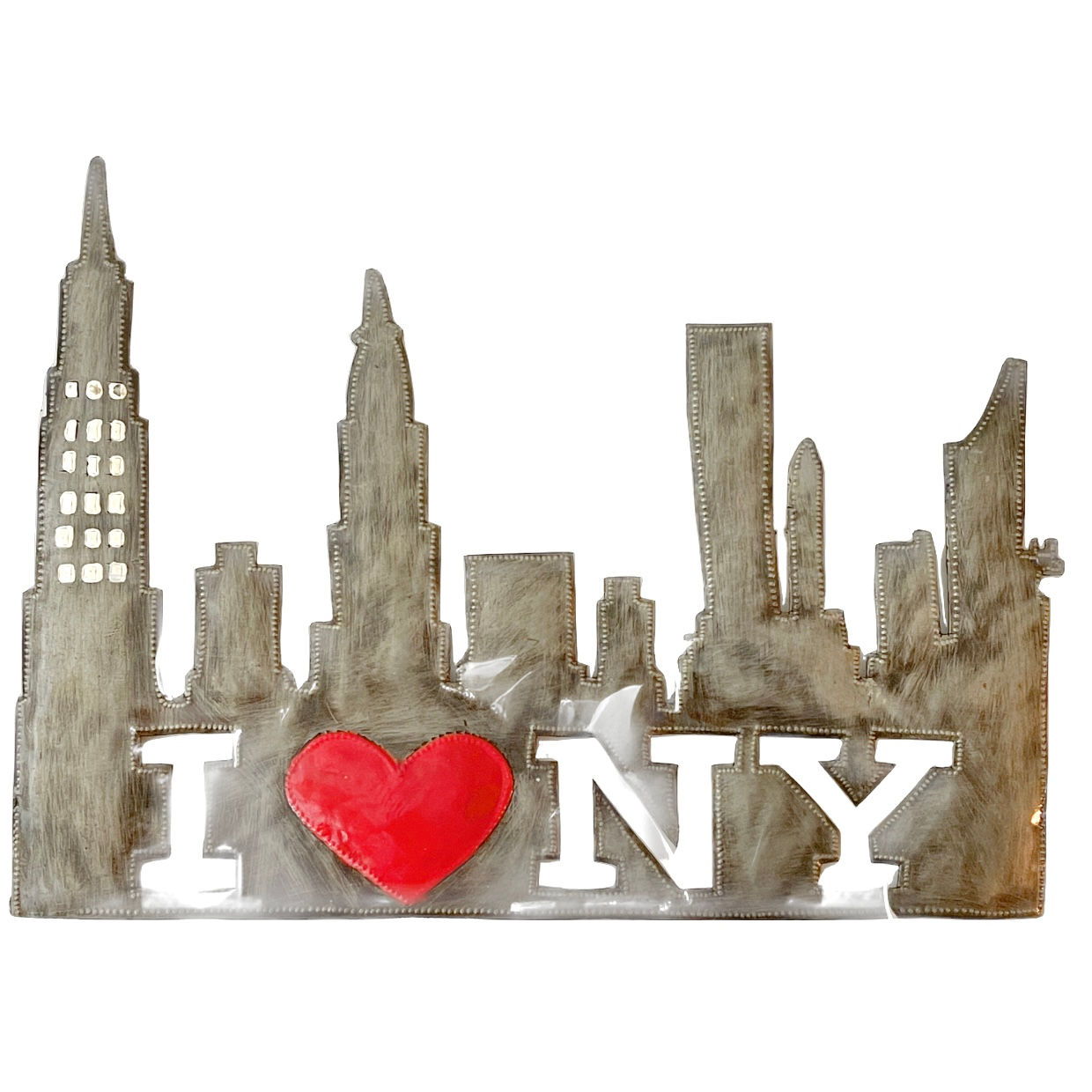 I Love NY Metal Art