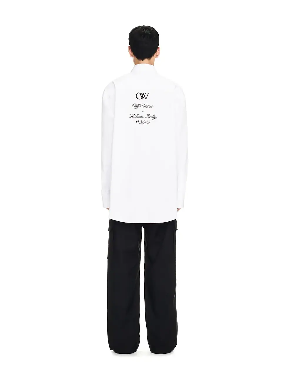 Thumbnail: OFF WHITE 23 LOGO OVERSHIRT WHITE BLACK