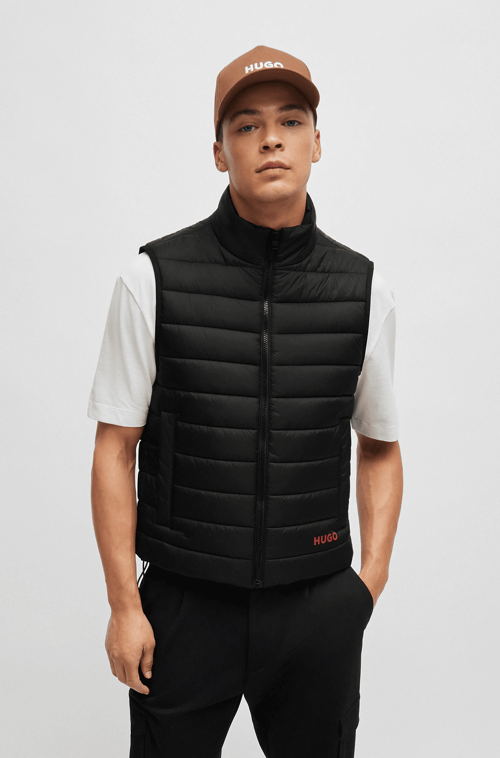 Thumbnail: Water-repellent slim-fit gilet with logo detail 50517743