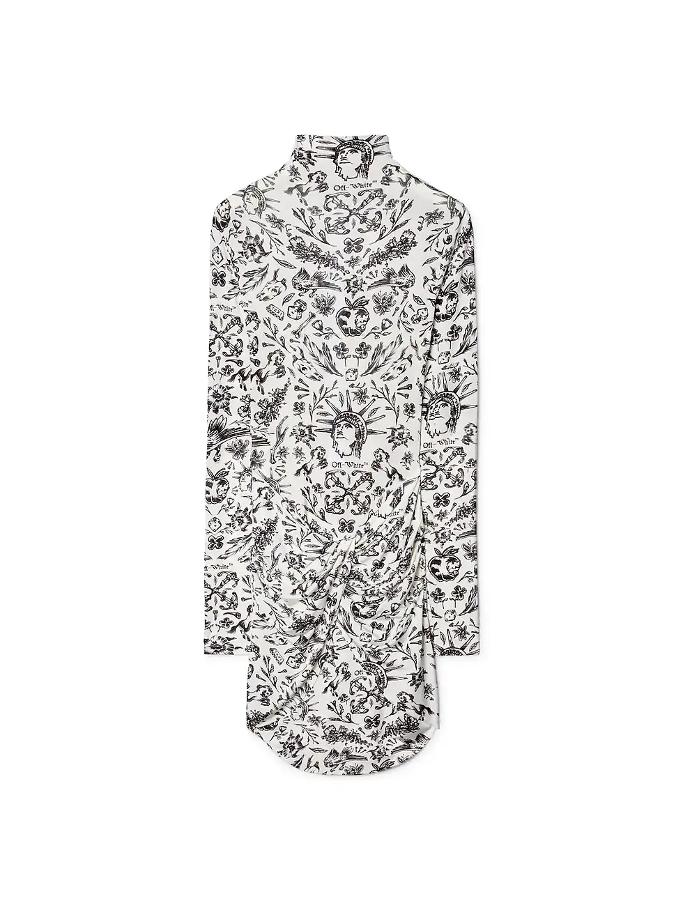Thumbnail: OFF WHITE Tattoo Second Skin Twisted Mini Dress