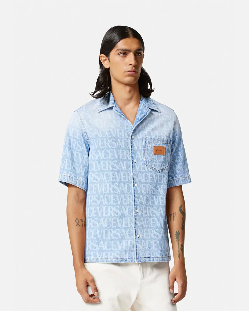 Thumbnail: VERSACE ALLOVER DENIM SHIRT