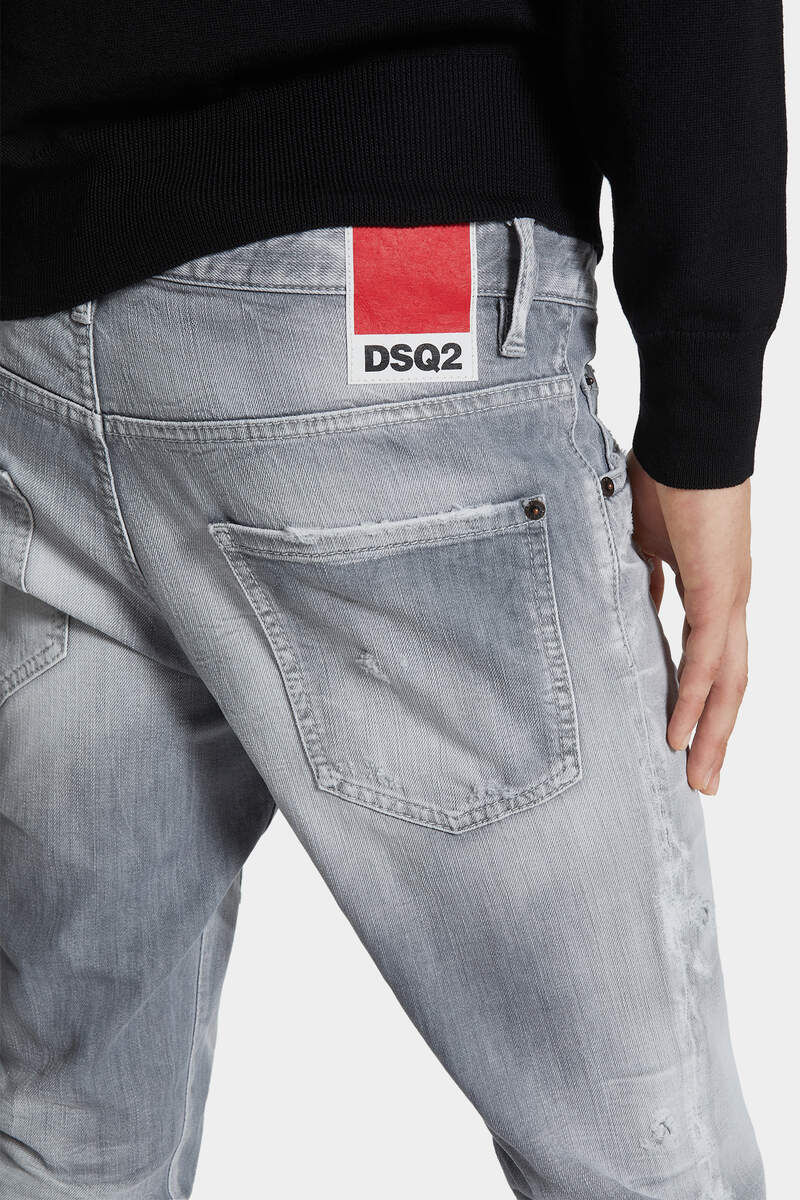 Thumbnail: DSQUARED2 Brushed Grey Wash Skater Jeans S74LB1656