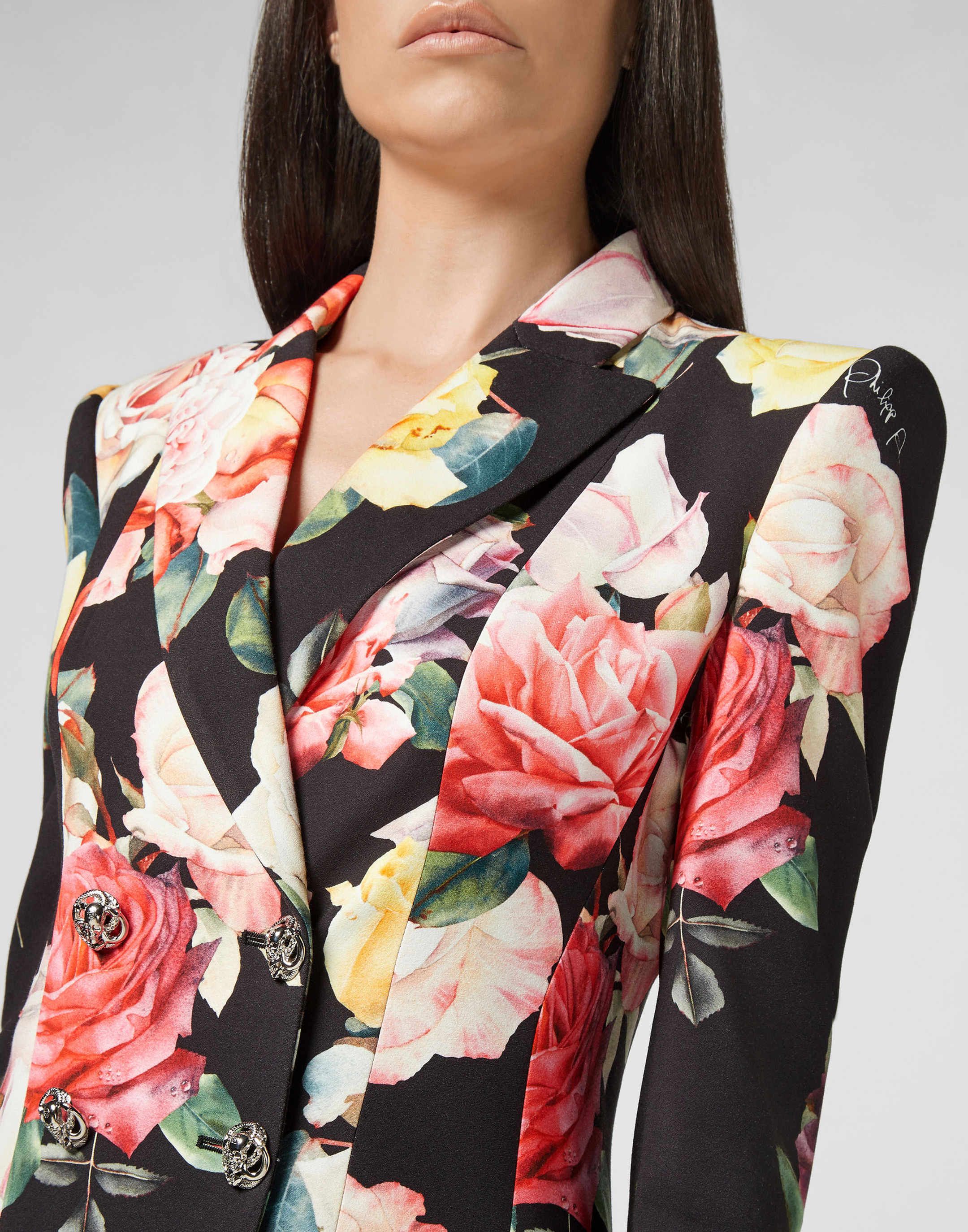BLAZER DRESS DELPHINA PAINTED FLOWERS