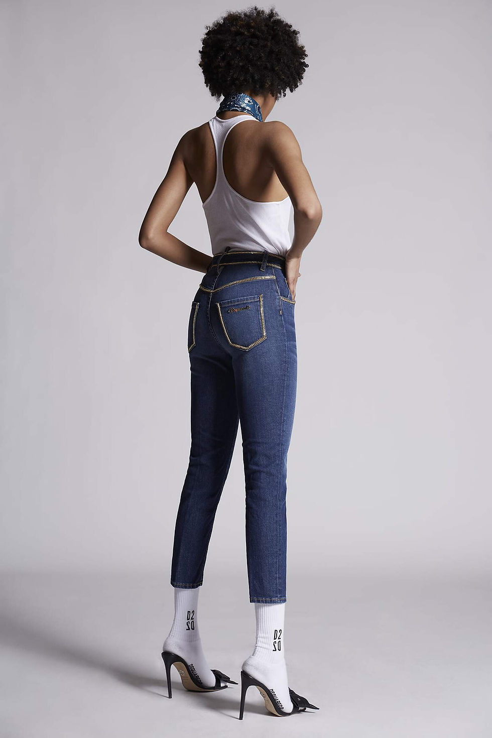 Thumbnail: DSQUARED2 Hight waist cropped twigy jean
