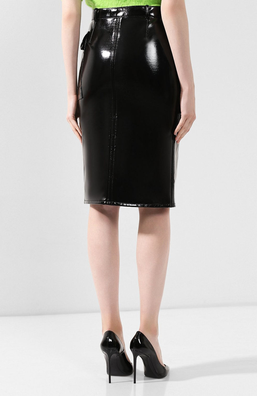 Thumbnail: VERSACE LEATHER SKIRT