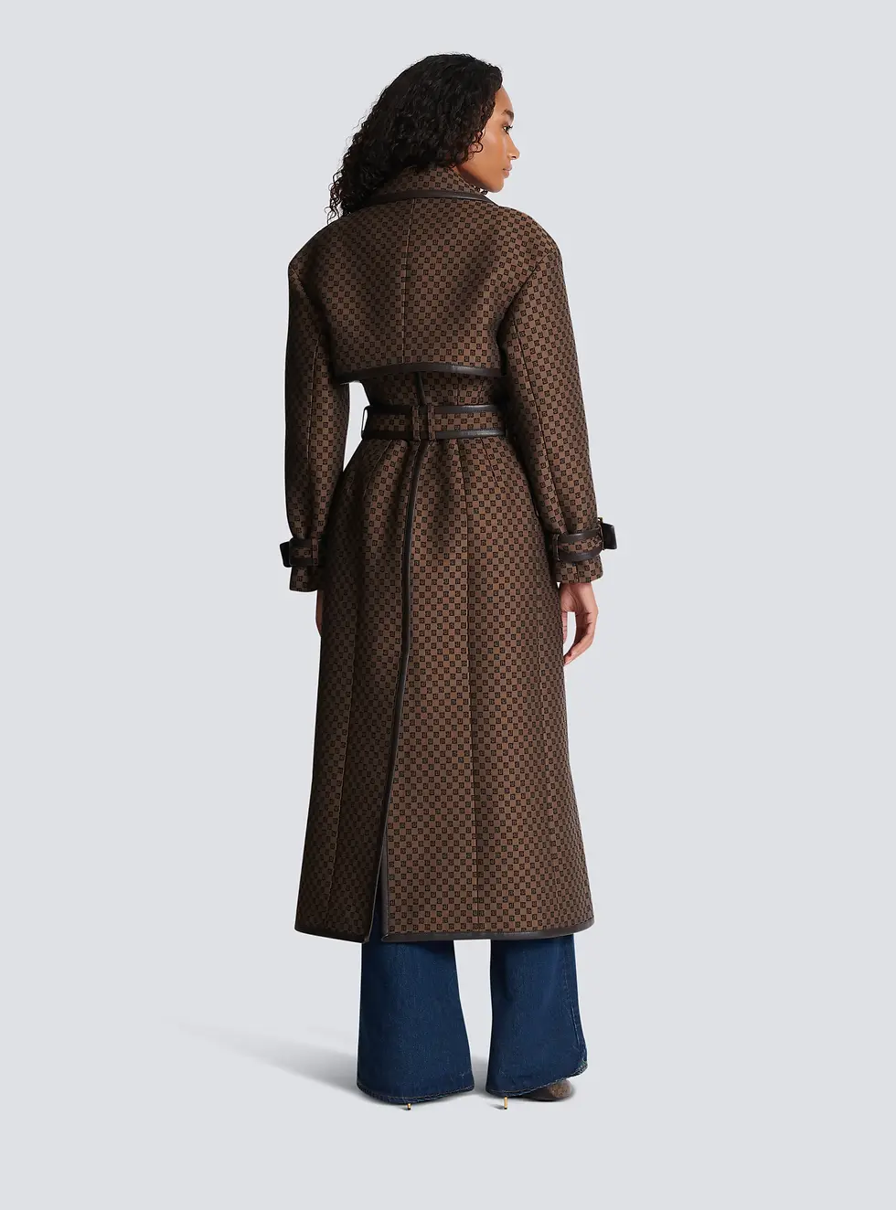 Thumbnail: BALMAIN MID LENGTH LONG TRENCH COAT