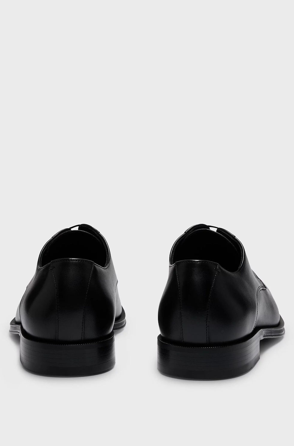 Thumbnail: BOSS Leather Derby shoes with double stitching on uppers 50522920