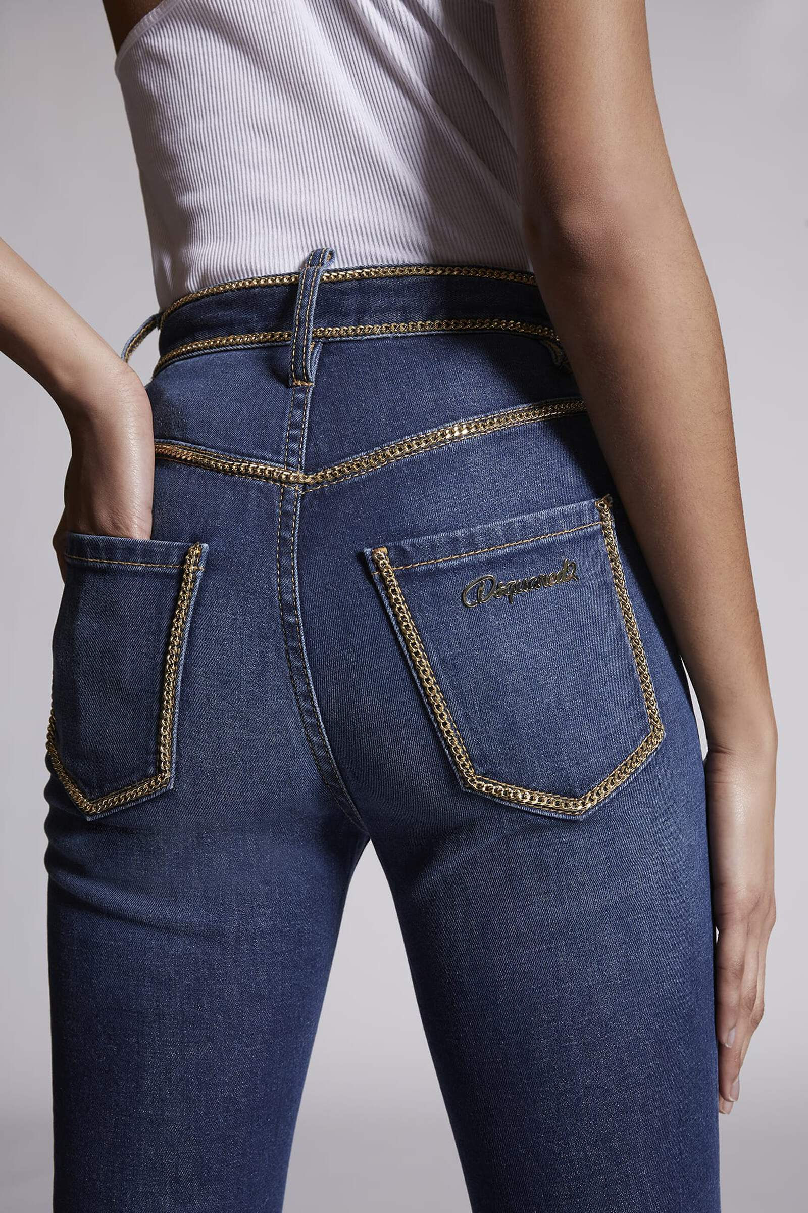 DSQUARED2 Hight waist cropped twigy jean