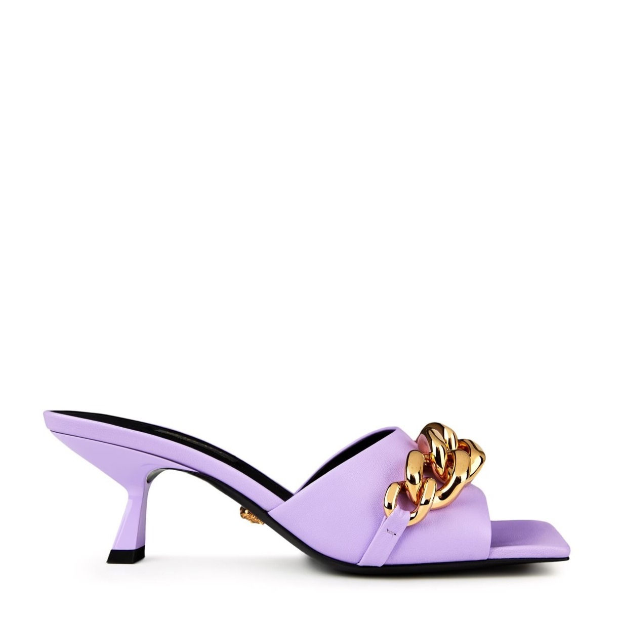 VERSACE MULE LILAC GOLD CHAIN