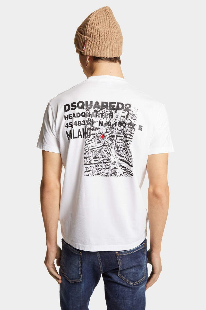 DSQUARED2 Ceresio Map Cool Fit T-Shirt S74GD1321