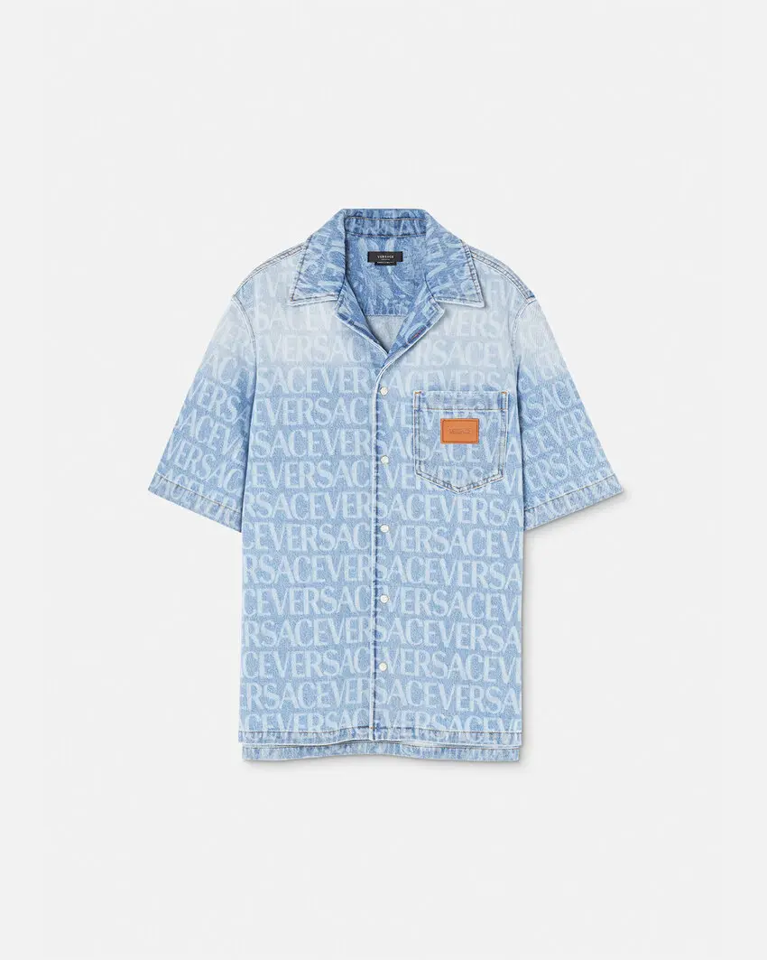 VERSACE ALLOVER DENIM SHIRT