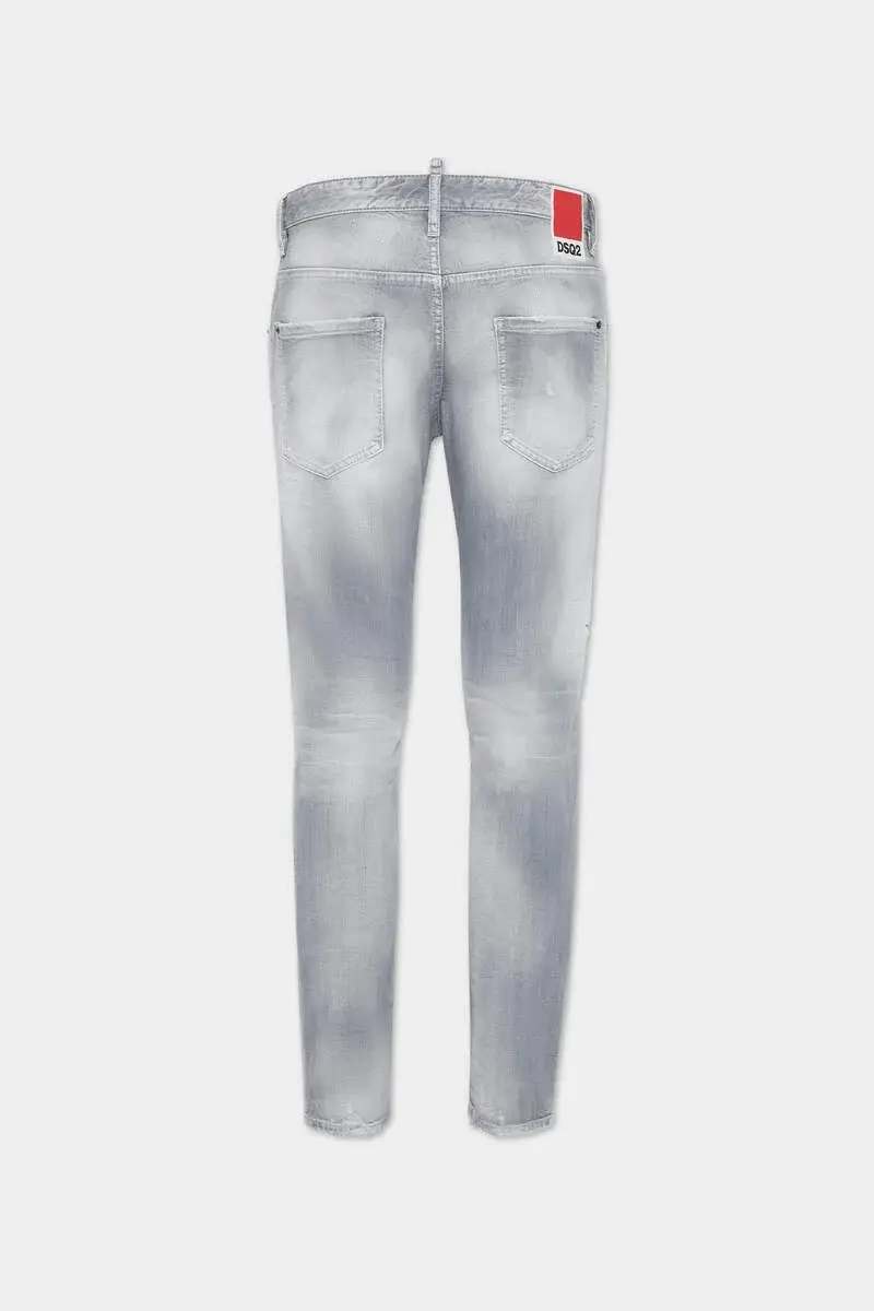 Thumbnail: DSQUARED2 Brushed Grey Wash Skater Jeans S74LB1656