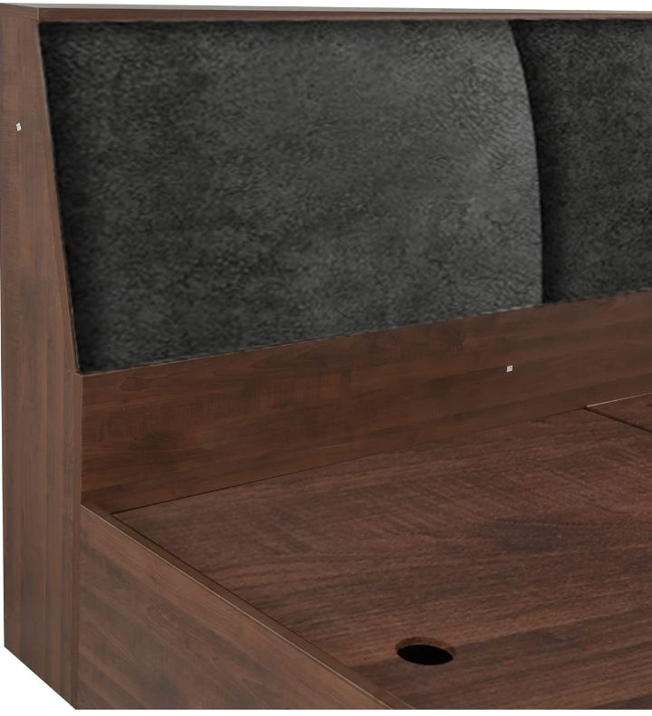 Thumbnail: FRESH UP Alberto Engineered Wood with Upholstered Headboard and Box Storage- Kin