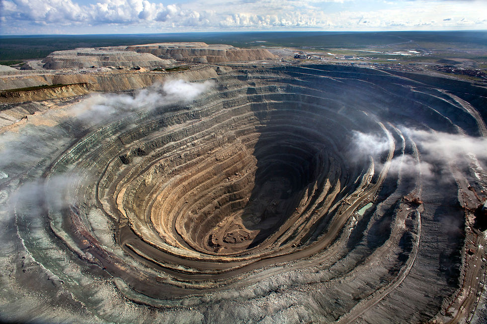 Diamond mines are impacting on the environment