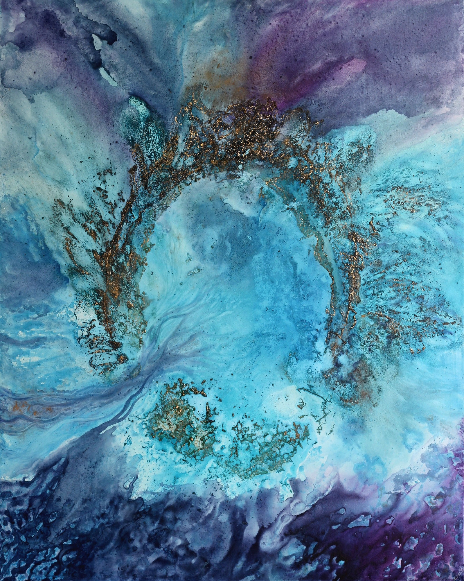 Horseshoe Atoll Silk Kimono