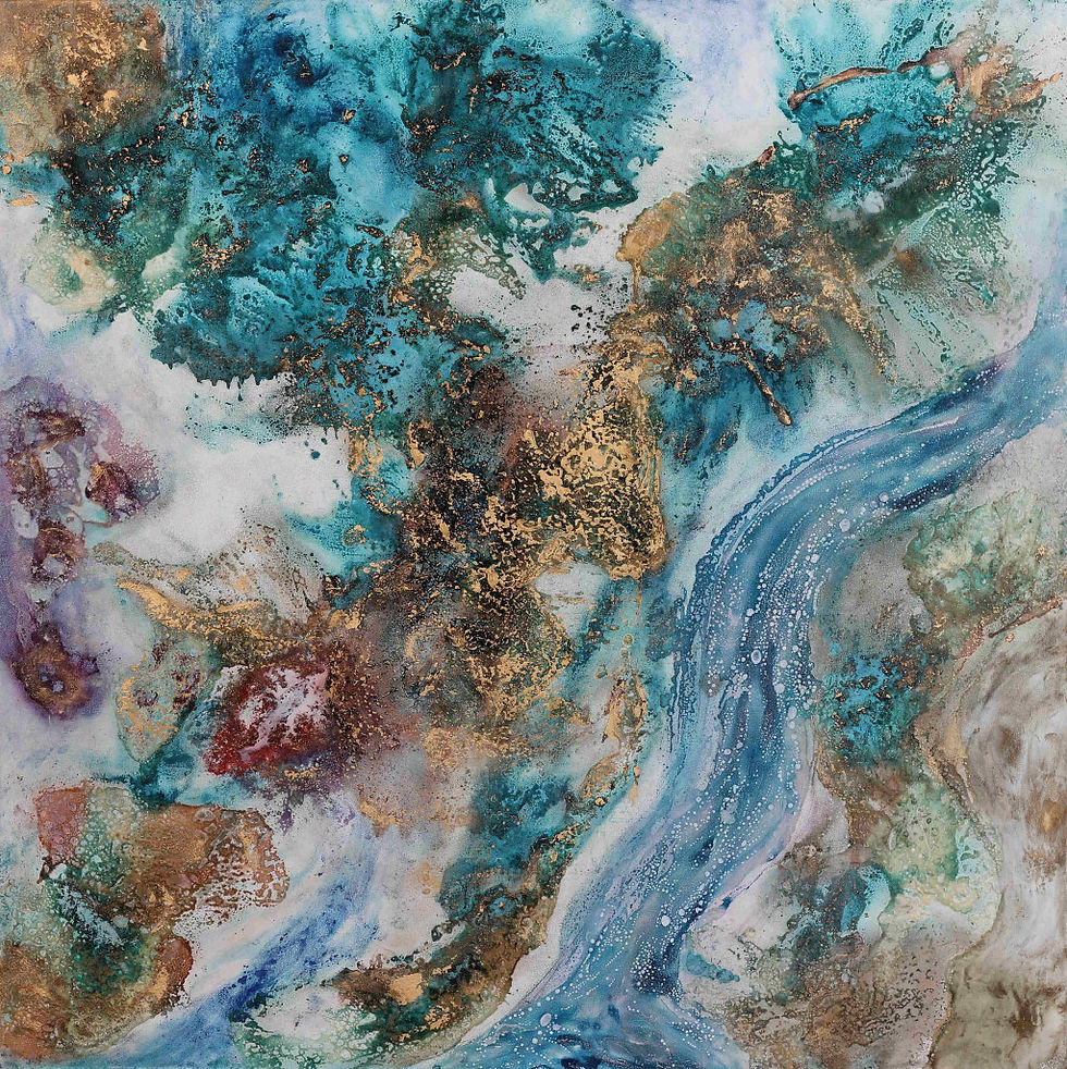 Sunrise on the Reef Silk Scarf