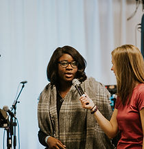 Wendy speaking to a course participant