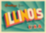 Vintage postcard Greetings from Illinois USA