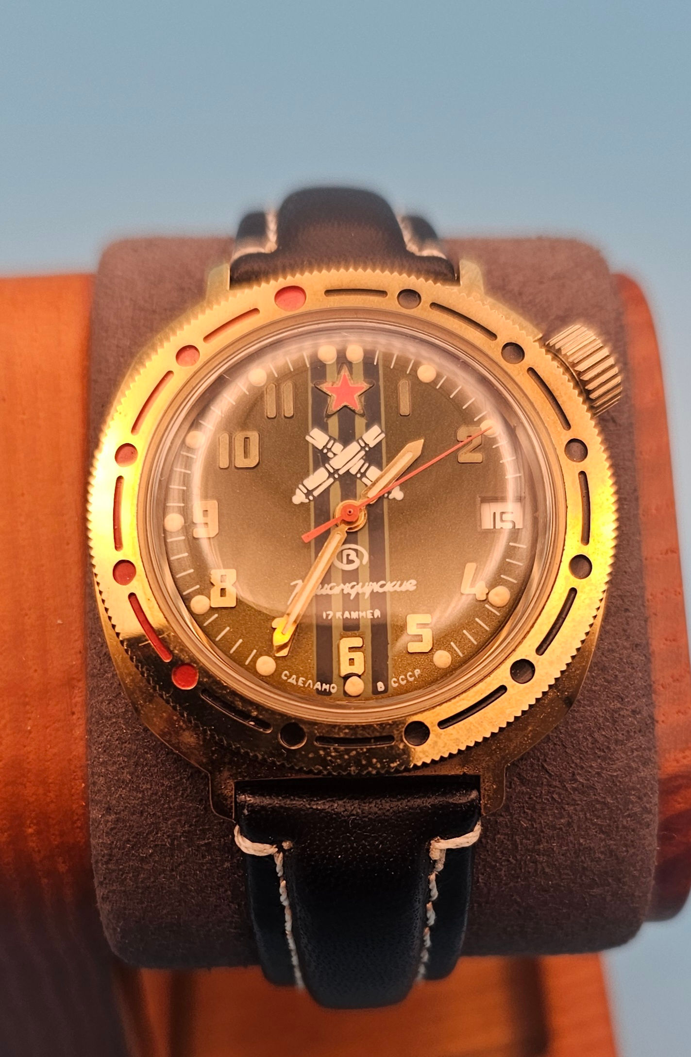 1980 Vintage USSR Military Commander Vostok Komandirskie "Artillery", Auto, 39mm