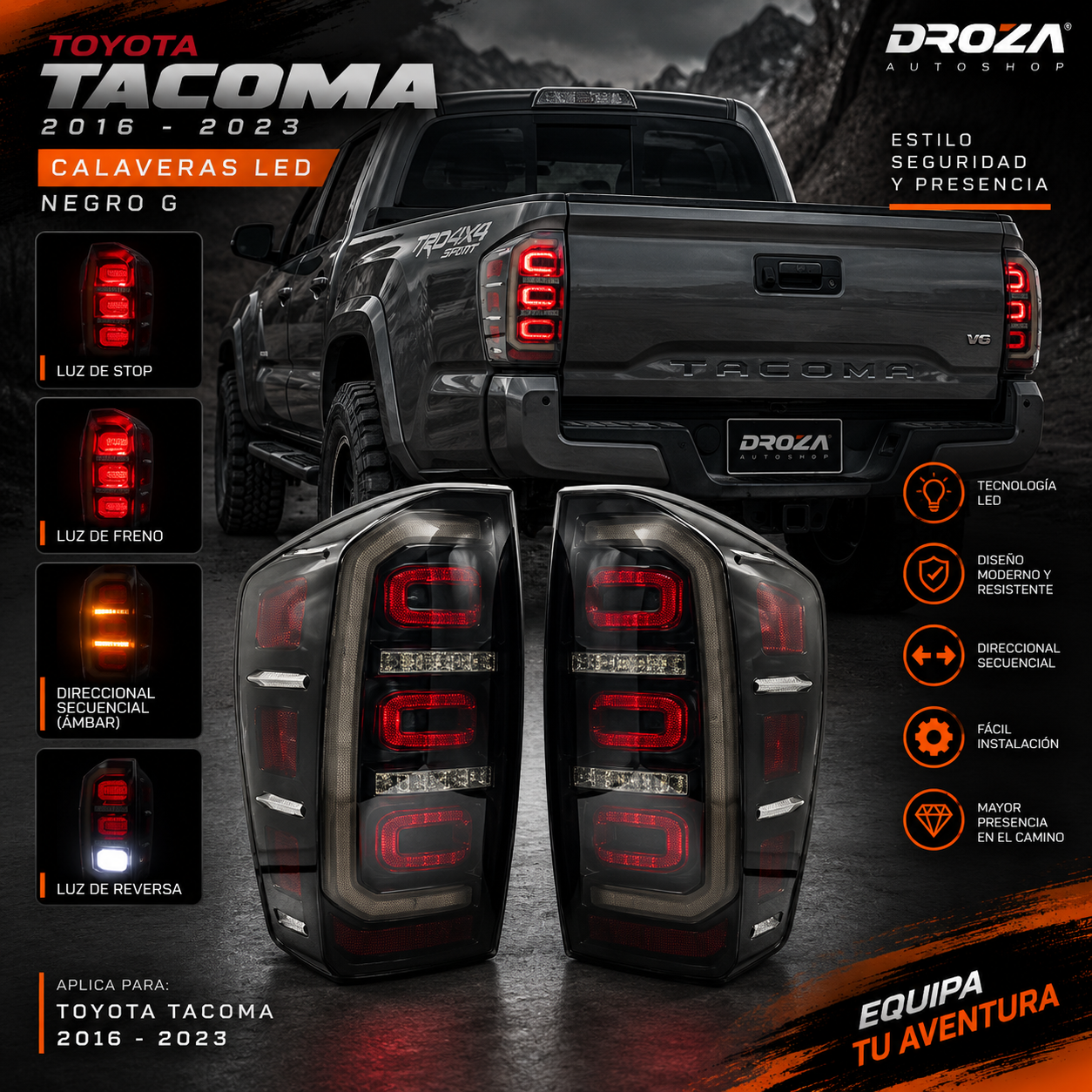 CALAVERAS LED TACOMA 2016-2023