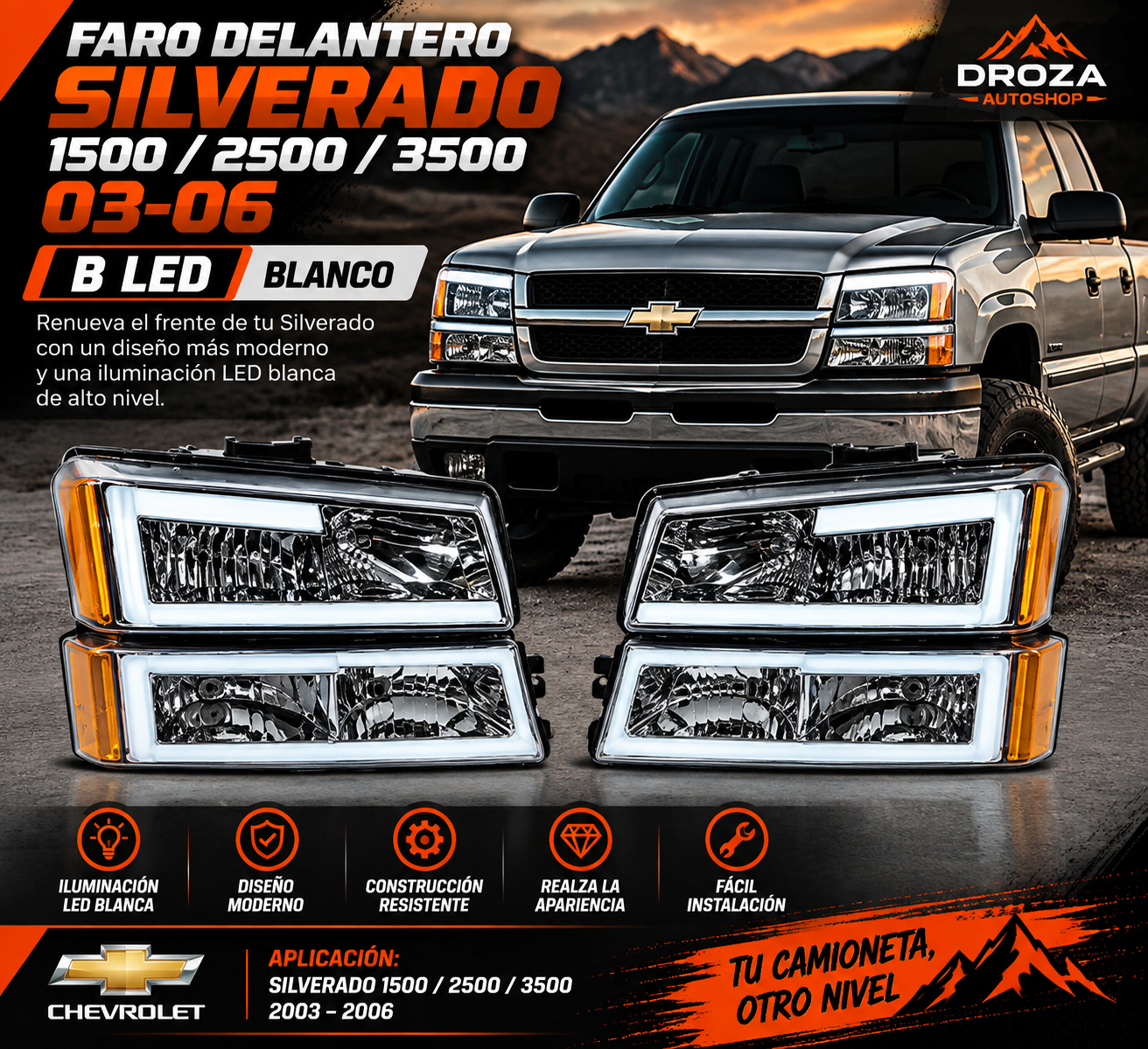 FARO SILVERADO 1500/2500/3500 2003-2006