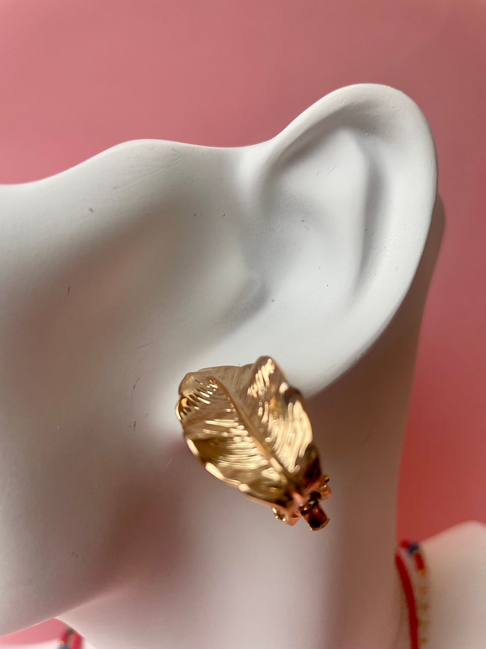 Thumbnail: Leaf Stud Clip-on Earrings
