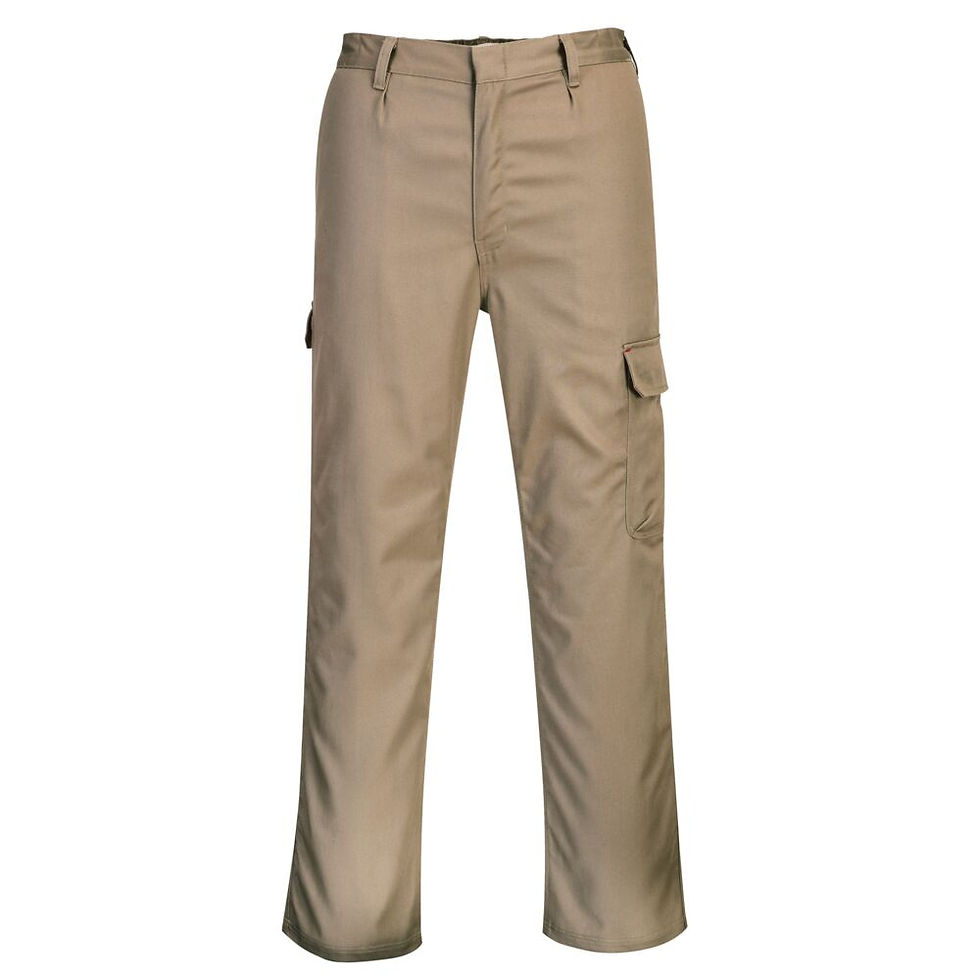 Thumbnail: Portwest BZ31 Bizweld Work FR Cargo Pants Khaki