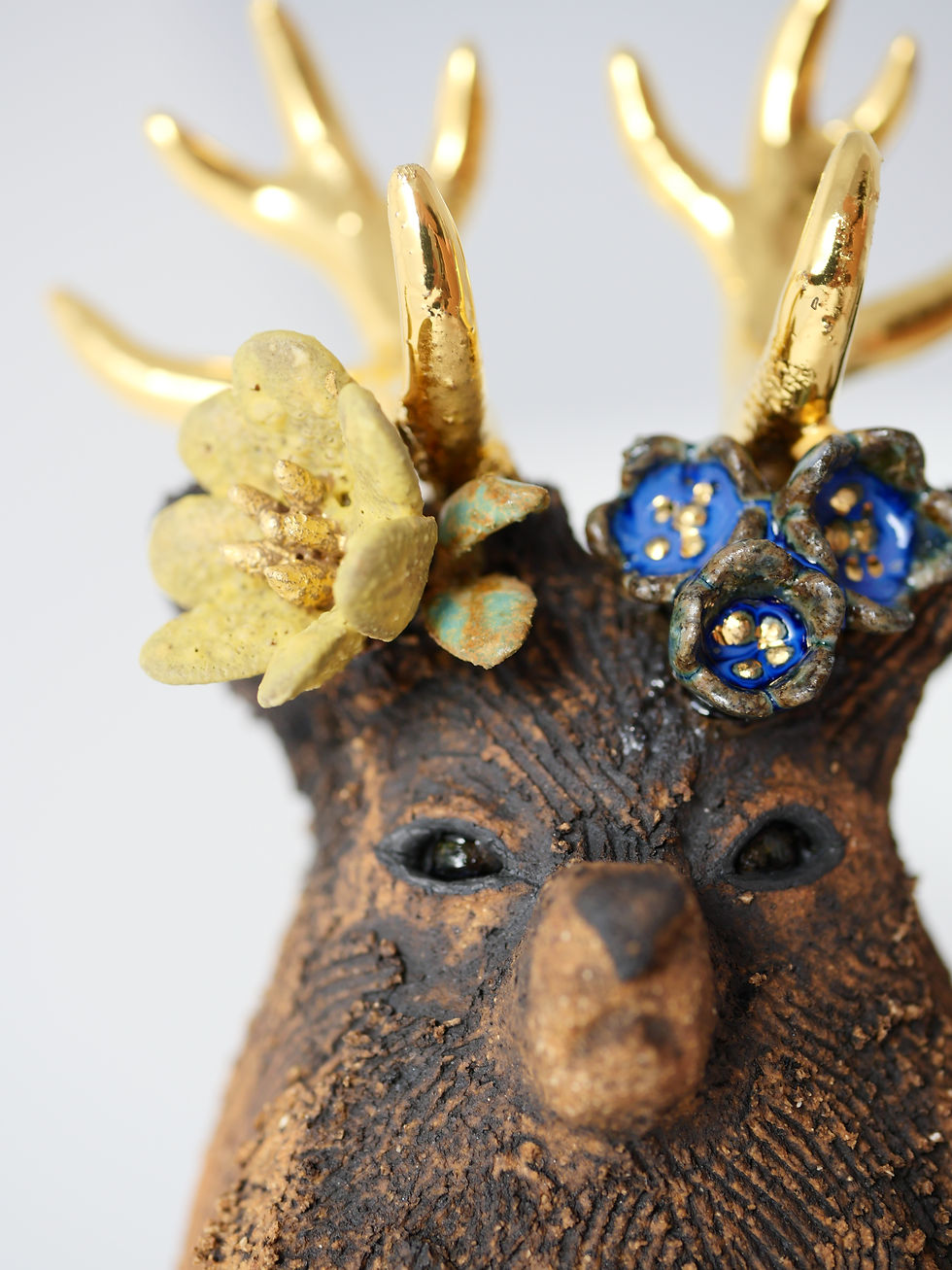 Miniature : Tanuki Cornes et Fleurs