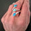 Thumbnail: A Very Gorgeous Triple Turquoise Silver ring