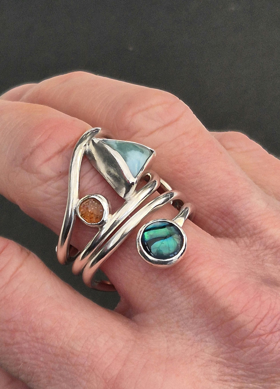 Gorgeous one of a kind, multi stone ring