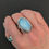 Thumbnail: A Huge adjustable Moonstone Ring