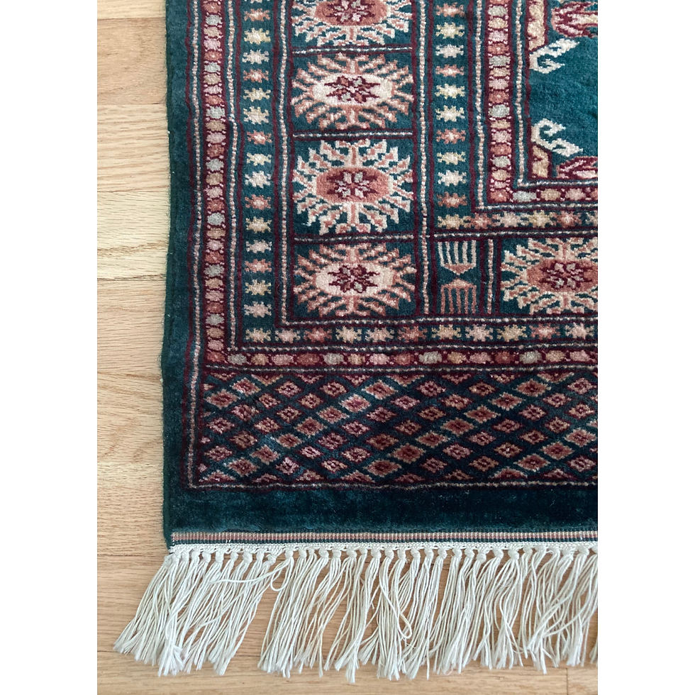 Thumbnail: Green Hand Woven Rug