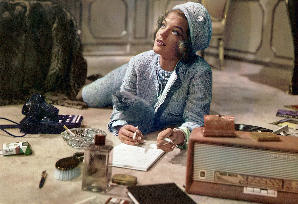 Jeanne Moreau wearing Chanel Tweed in the 1959 film Les Liaisons Dangereuses. Getty Images