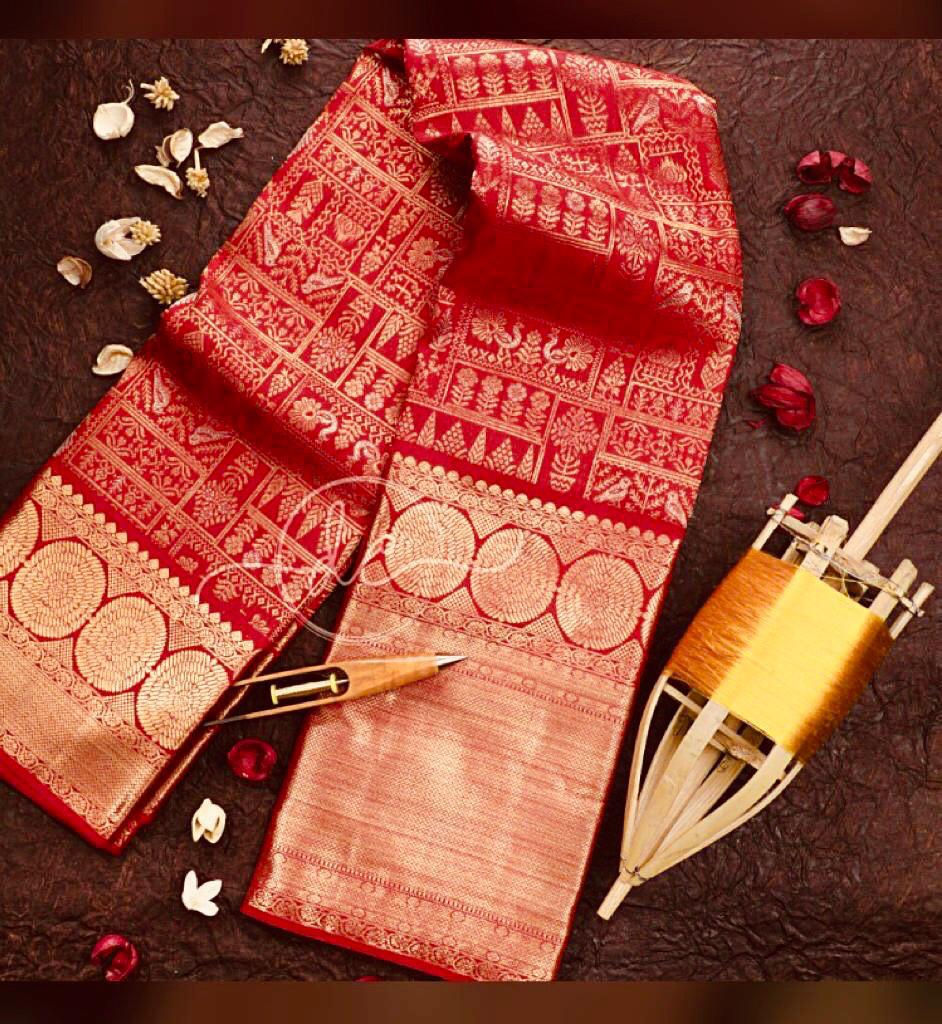 Miniatura: Gorgeous Rajputana semi banarasi silk saree