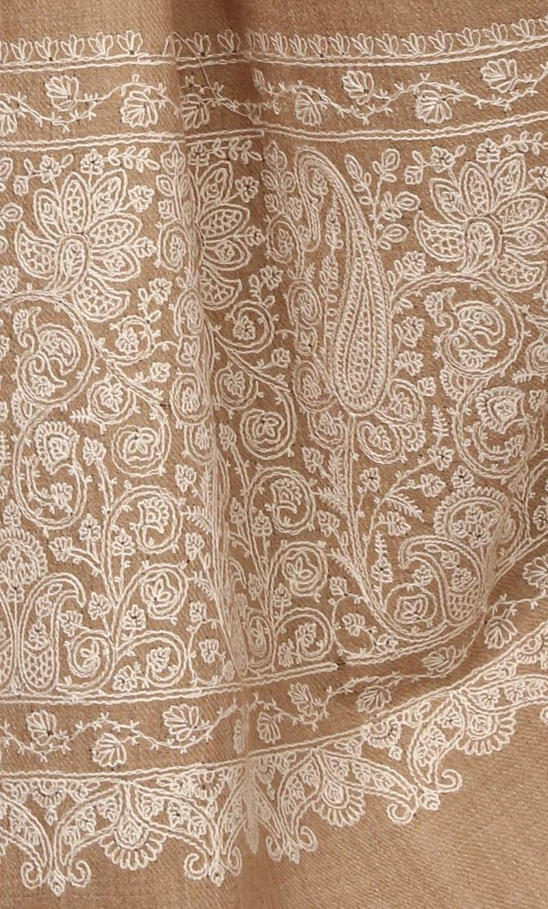 Миниатюра: WOMENS, EXTRA FINE PALLA EMBROIDERY SHAWL, WITH TONE ON TONE NEEDLEWORK,