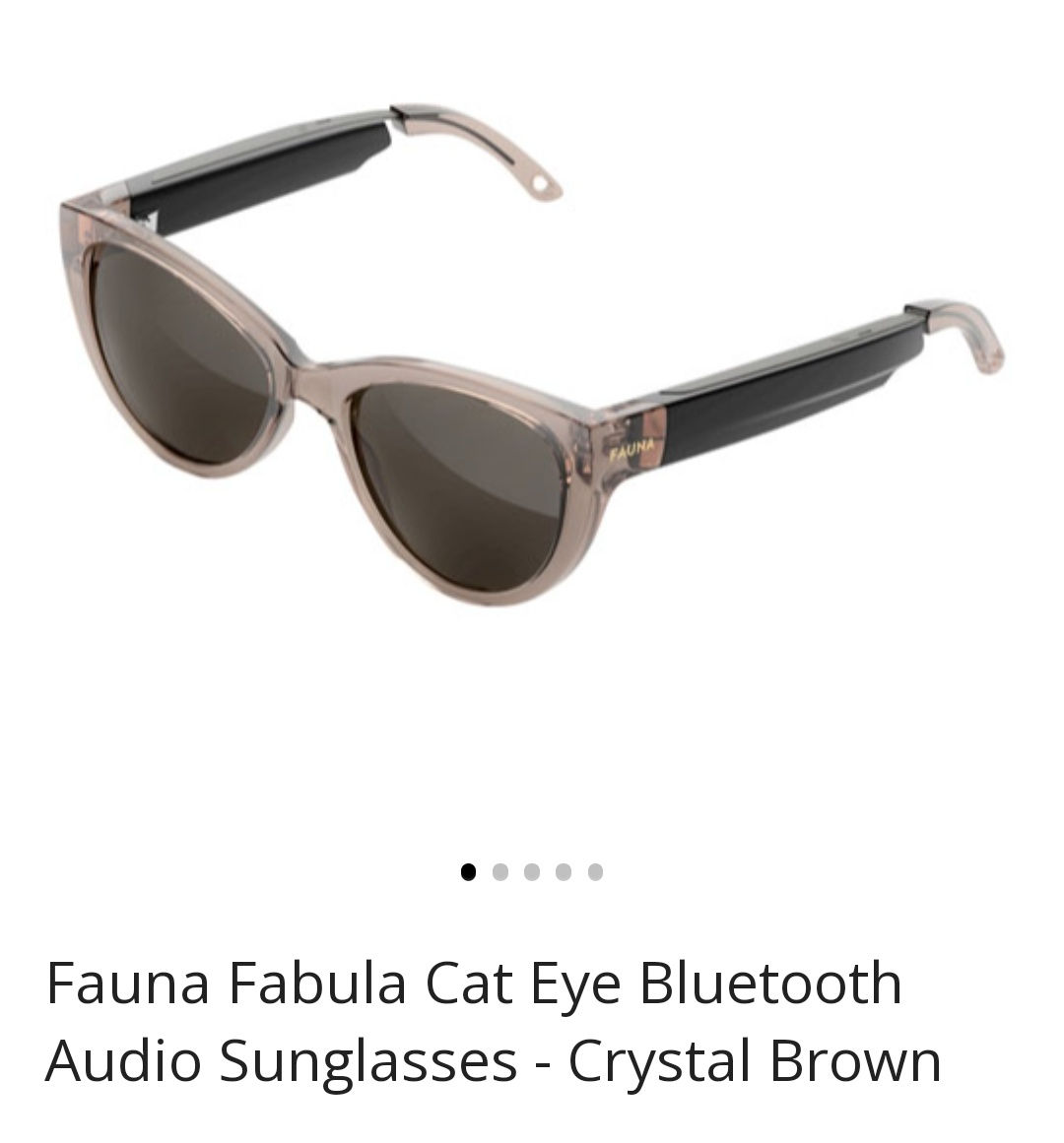 Fauna Fabula Cat Eye Bluetooth Audio Sunglasses - Crystal Brown