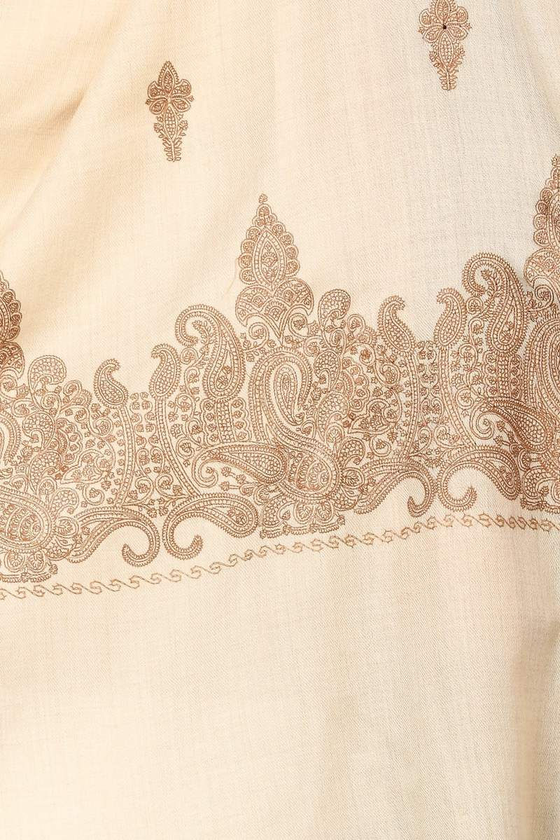 Миниатюра: WOMENS, EXTRA FINE PALLA EMBROIDERY SHAWL, WITH TONE ON TONE NEEDLEWORK,