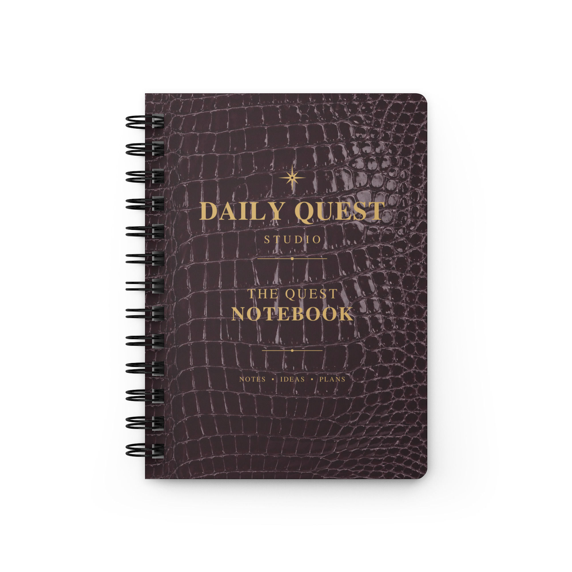 The Quest Notebook - Dark Burgundy Croc