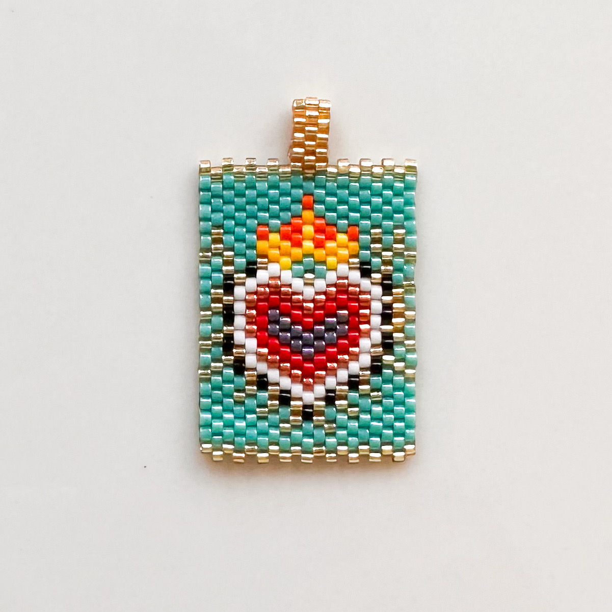 Patrón en PDF - Peyote Escapulario Corazón