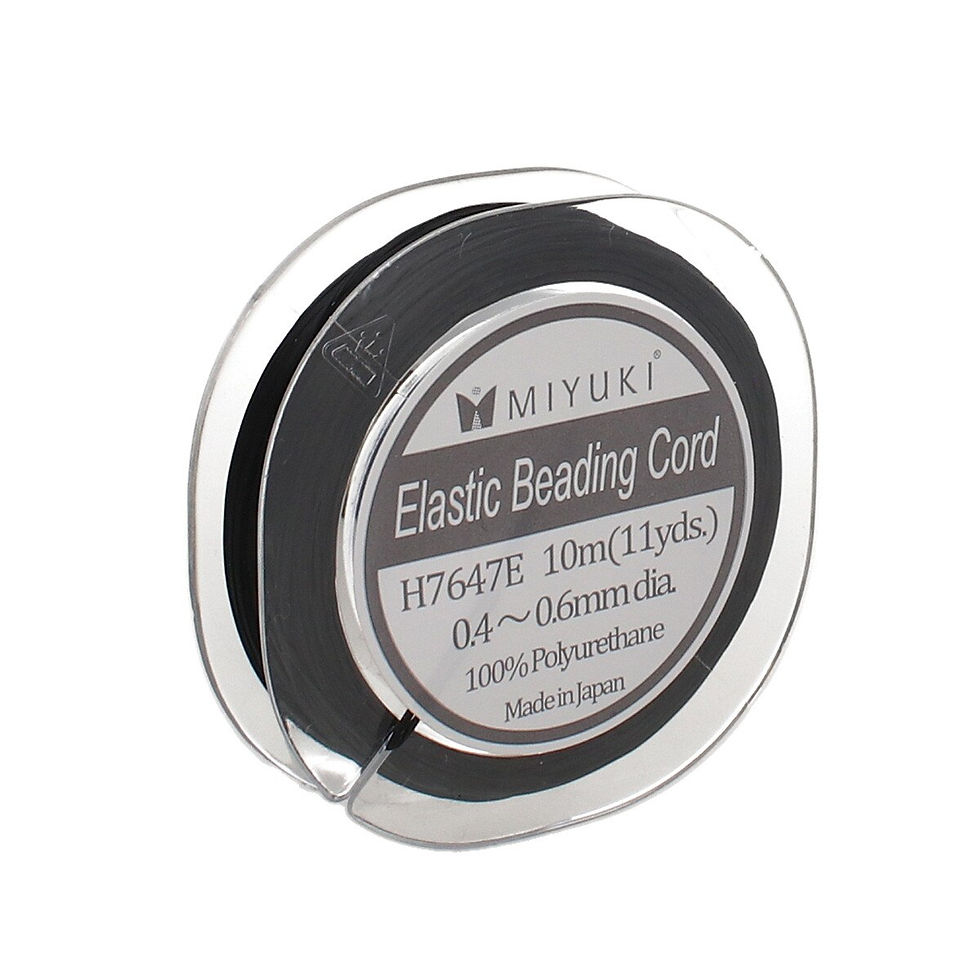 Miniatura: Miyuki Elastic Black .6mm carrete 10m